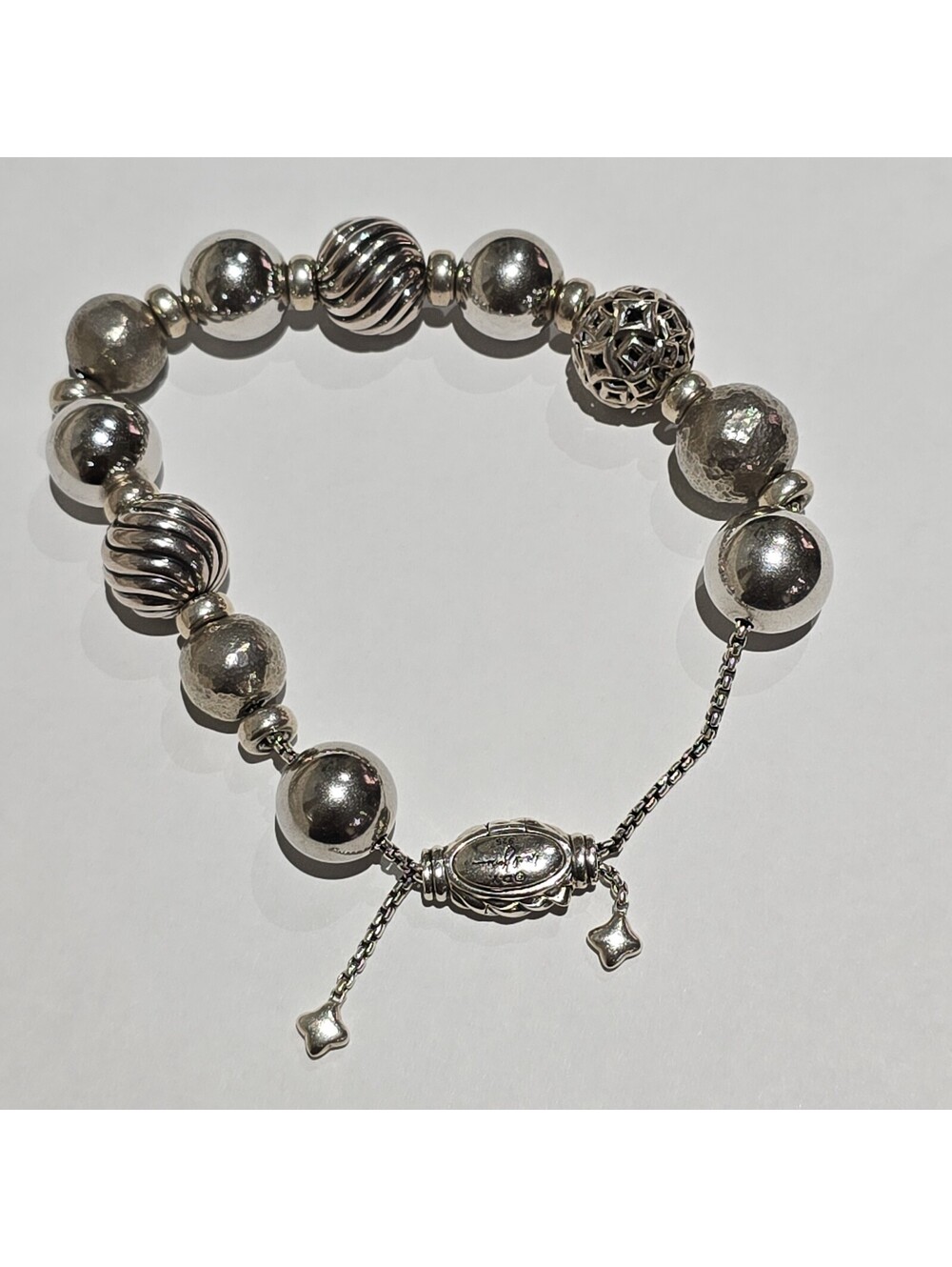 David Yurman Sterling Silver Elements Adjustable Bracelet